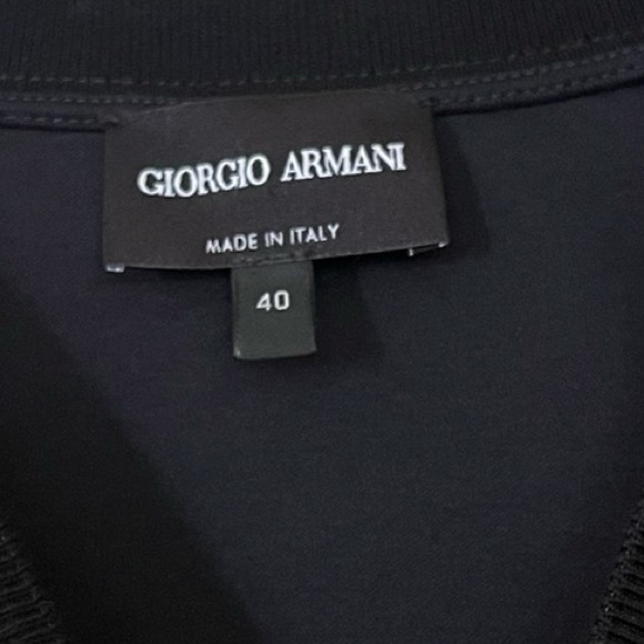 FINAL SALE Giorgio Armani Black & White Graphic Logo Cotton T-Shirt Women’s 4 - Picture 7 of 10